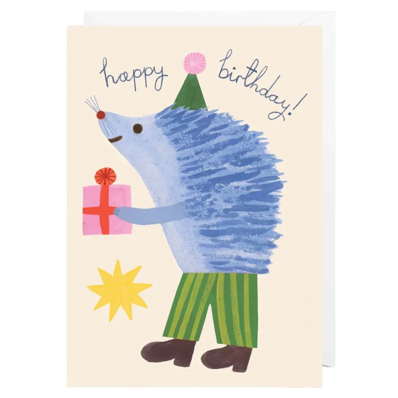 Birthday Hedgehog Greetings Card by Holsen Studio