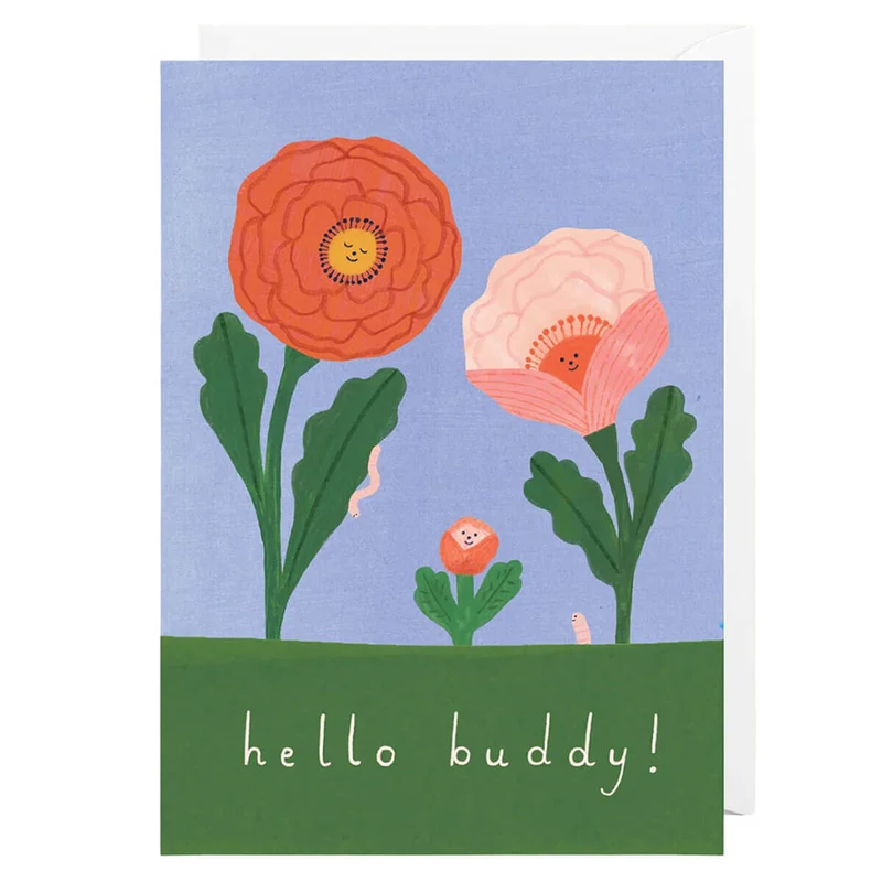 Hello Buddy Greetings Card by Holsen Studio