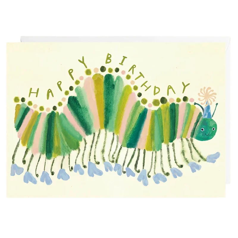 Birthday Caterpillar Greetings Card by Holsen Studio