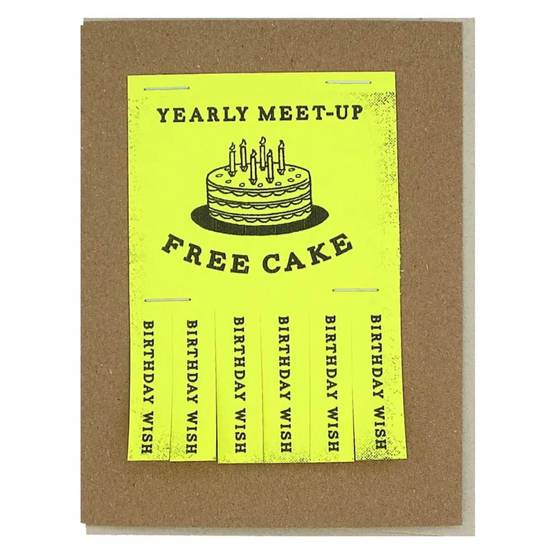 Yearly Meet Up Birthday Greetings Card by The Regional Assembly of Text