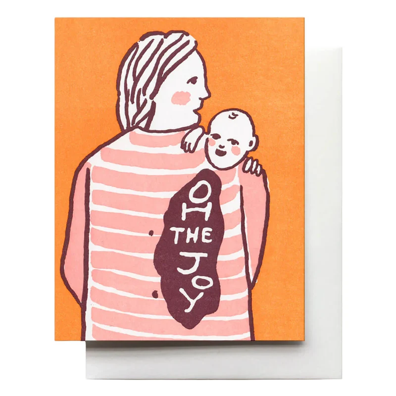 Joy Baby Greetings Card by Hammerpress