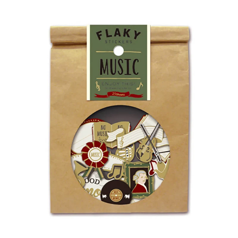 Music Flaky Stickers by Greeting Life