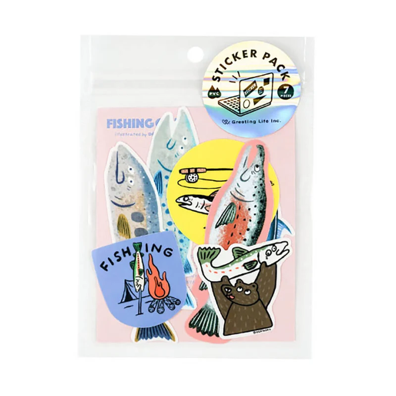 Okataoka Fishing Sticker Pack by Greeting Life