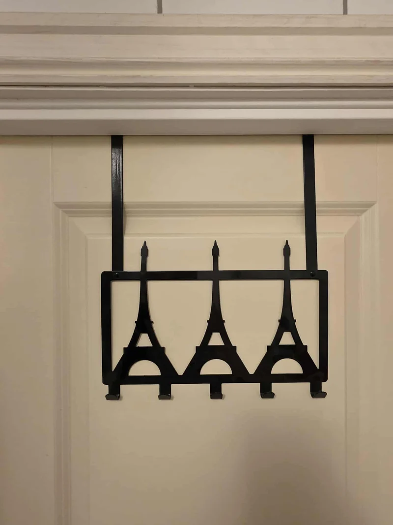 Dørhenger EIFFEL i stål 30 x 33 cm - sort og grå