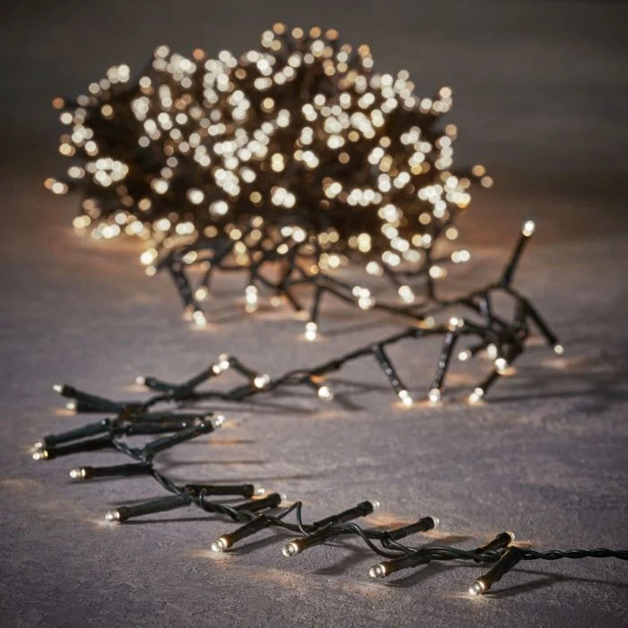 Ljusslinga Snake light 200 LED klassisk vit 4 m batterilåda
