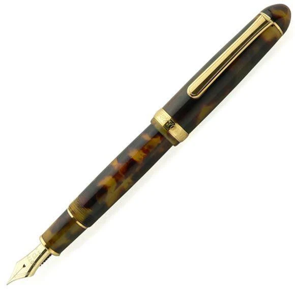 Platinum Reservoarpenna #3776 Celluloid Sköldpaddsfärgad Medelstor Spets PTB-35000S#62-3