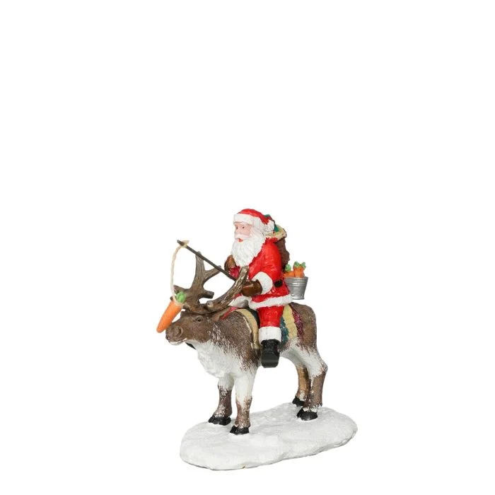 Luville Jultomten lockar Rudolf