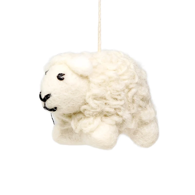 Mini Coloured Sheep Hanging Easter Decoration (6cm) by Amica