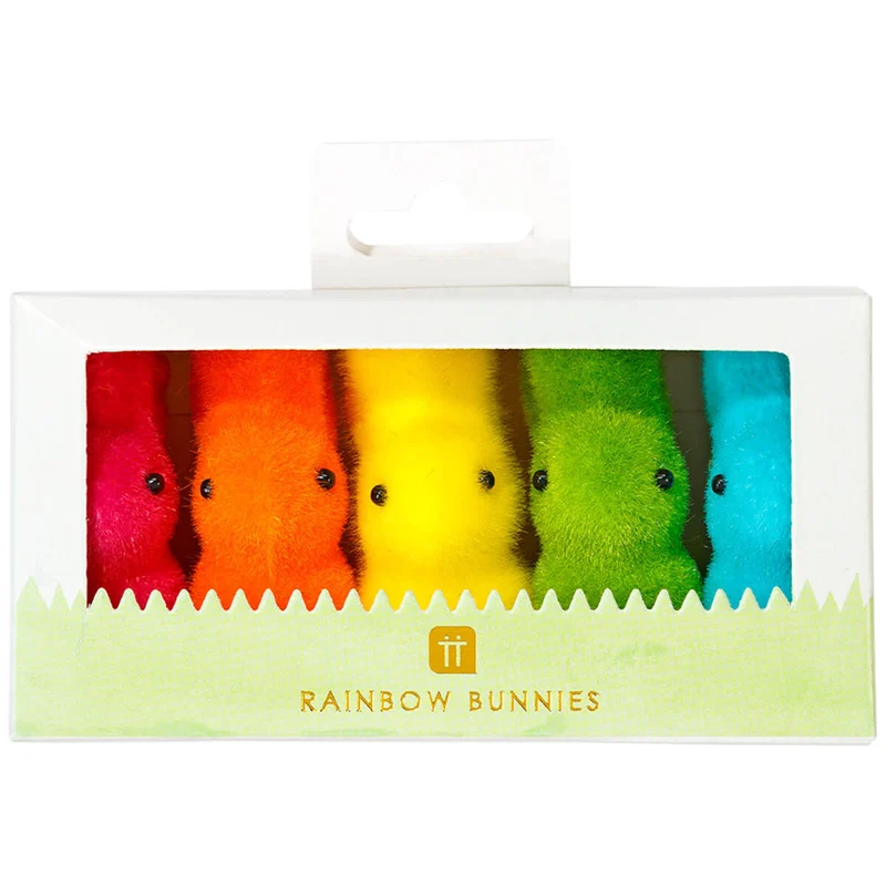 Easter Bunnies Decorations in Rainbow by Talking Tables