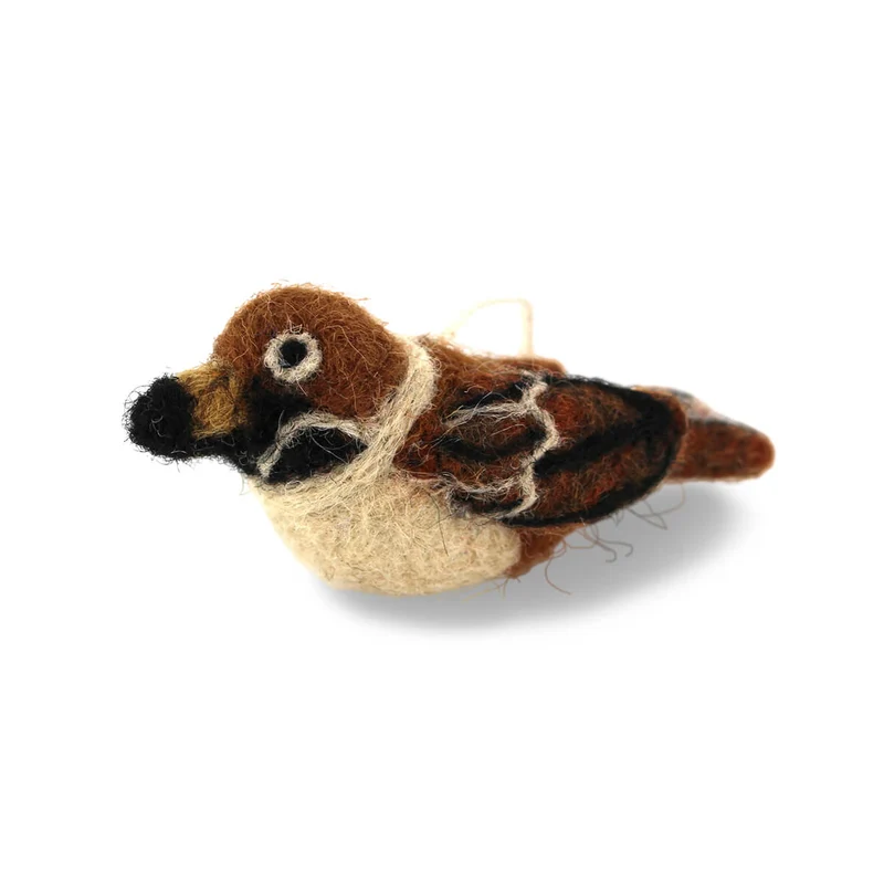 Sparrow Bird Hanging Decoration by Gry & Sif