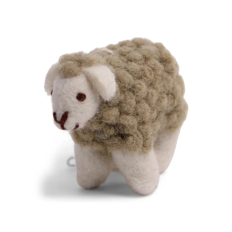 Mini Sheep Hanging Decoration in Dusty Green by Gry & Sif