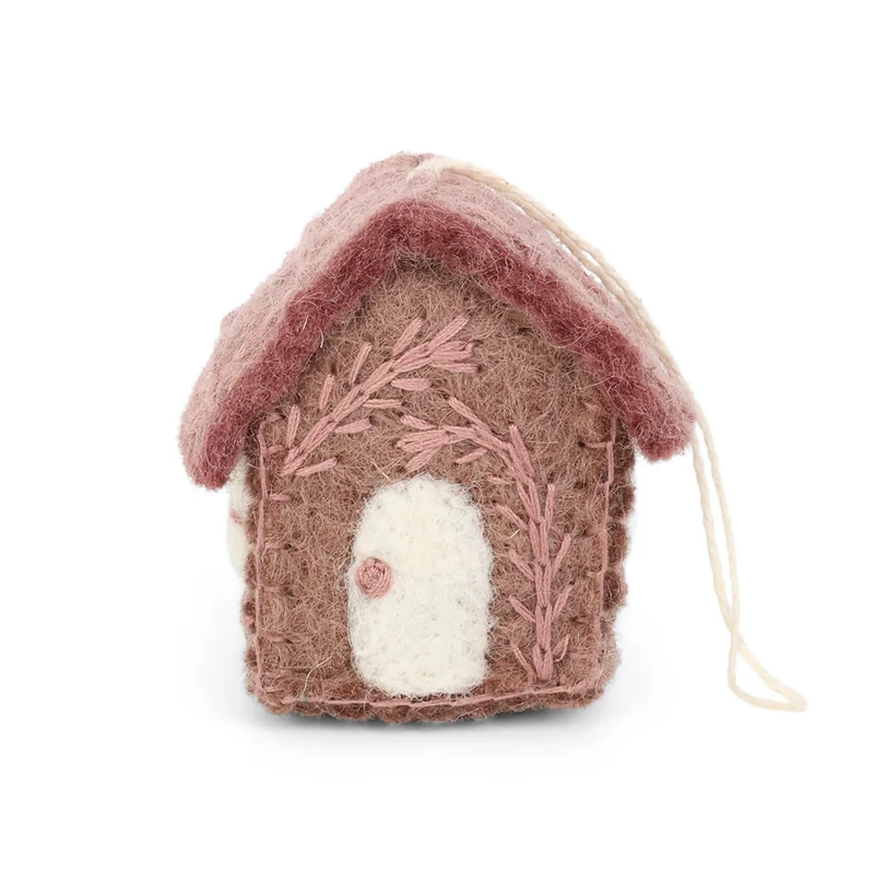 Spring House Hanging Decoration in Plum by Gry & Sif