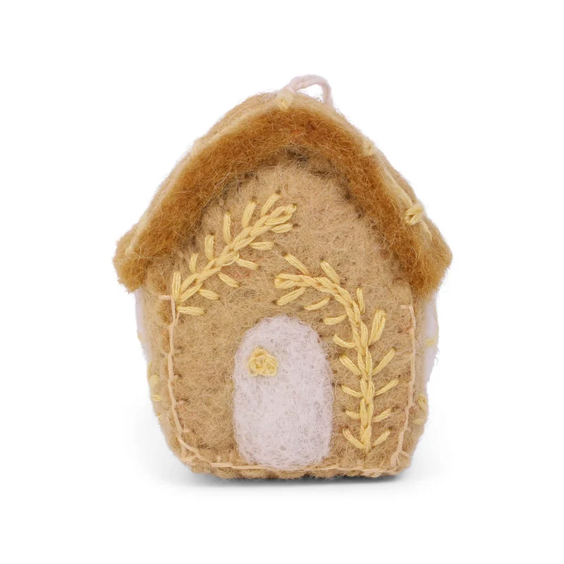 Spring House Hanging Decoration in Ochre by Gry & Sif