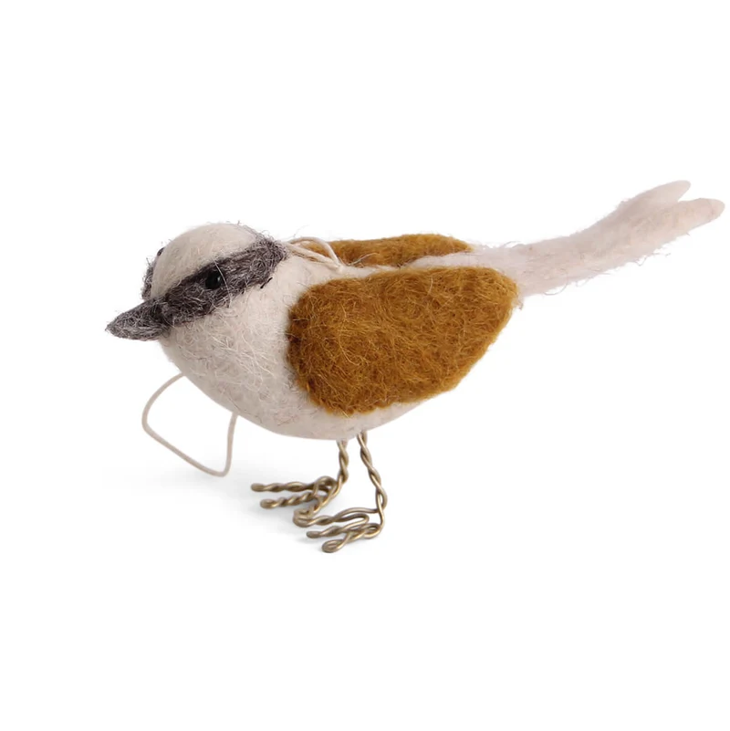 Bird Hanging Decoration in Gold Brown by Gry & Sif