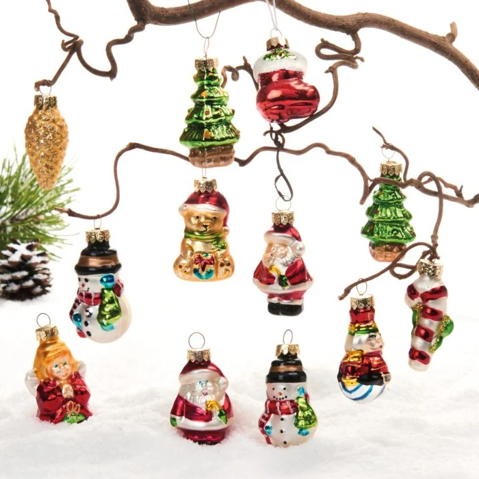 Julfigurer i glas 12-pack