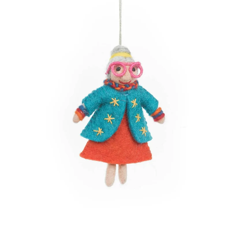 Groovy Grannies Hanging Christmas Decorations by Felt So Good