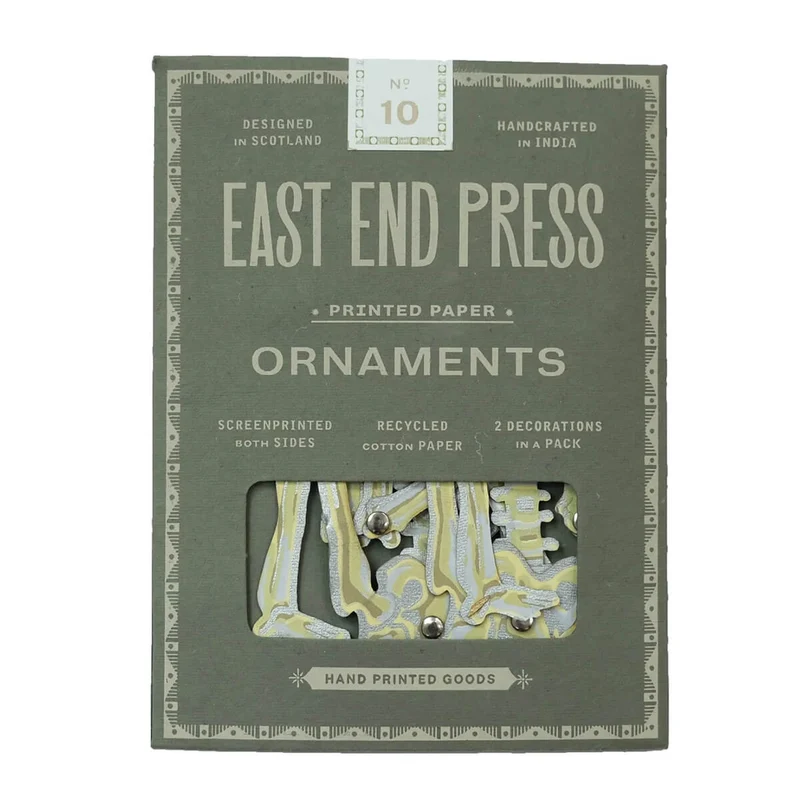 Dancing Skeleton Paper Ornaments by East End Press