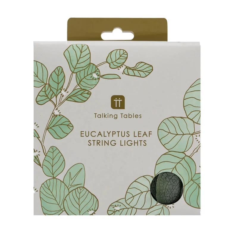 Midnight Forest Eucalyptus Leaf LED String Lights by Talking Tables