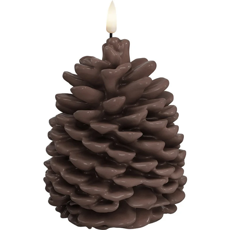 Blockljus LED Pine Brun 10x13