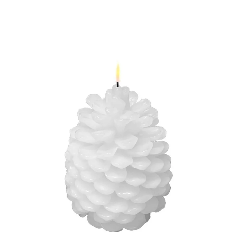 Blockljus LED Pine Vit 14x19