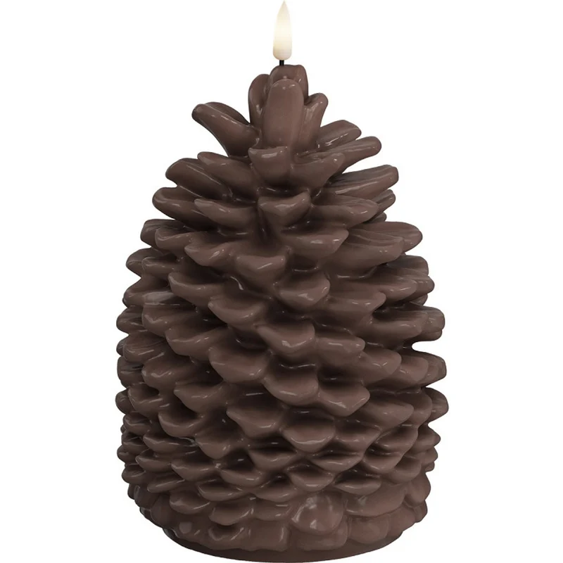Blockljus LED Pine Brun 14x19