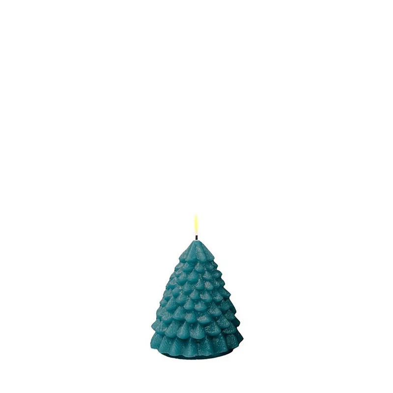 Blockljus LED Julgran 8x11 cm