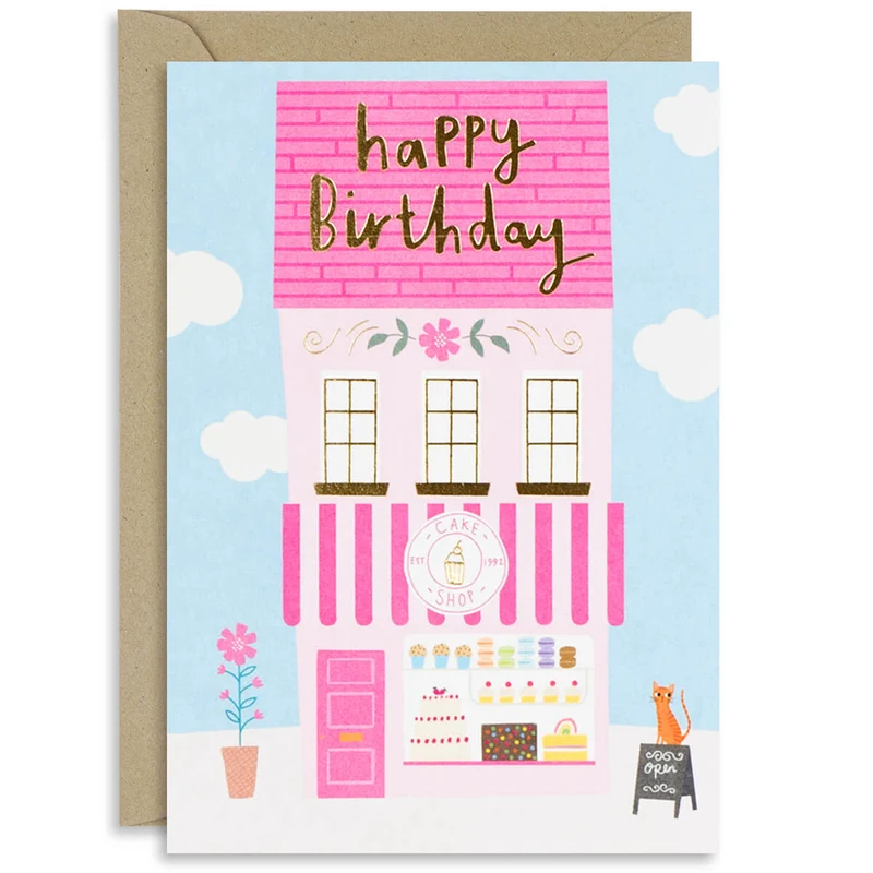Cake Shop Birthday Greetings Card by Mifkins
