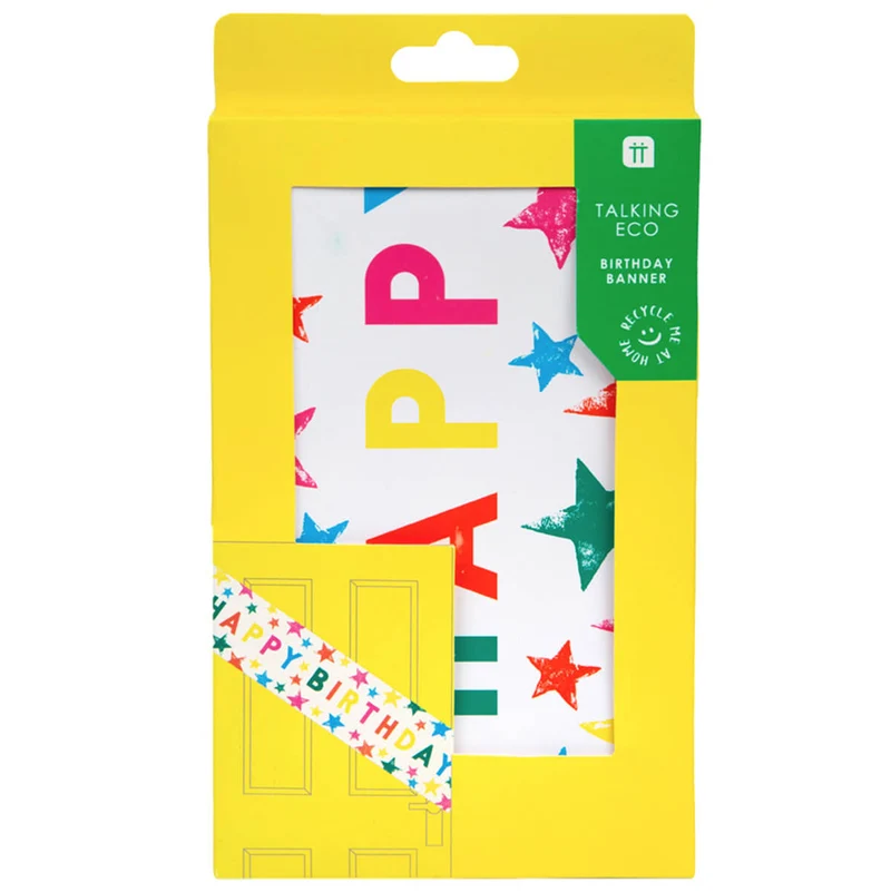 Star Happy Birthday Banner by Talking Tables