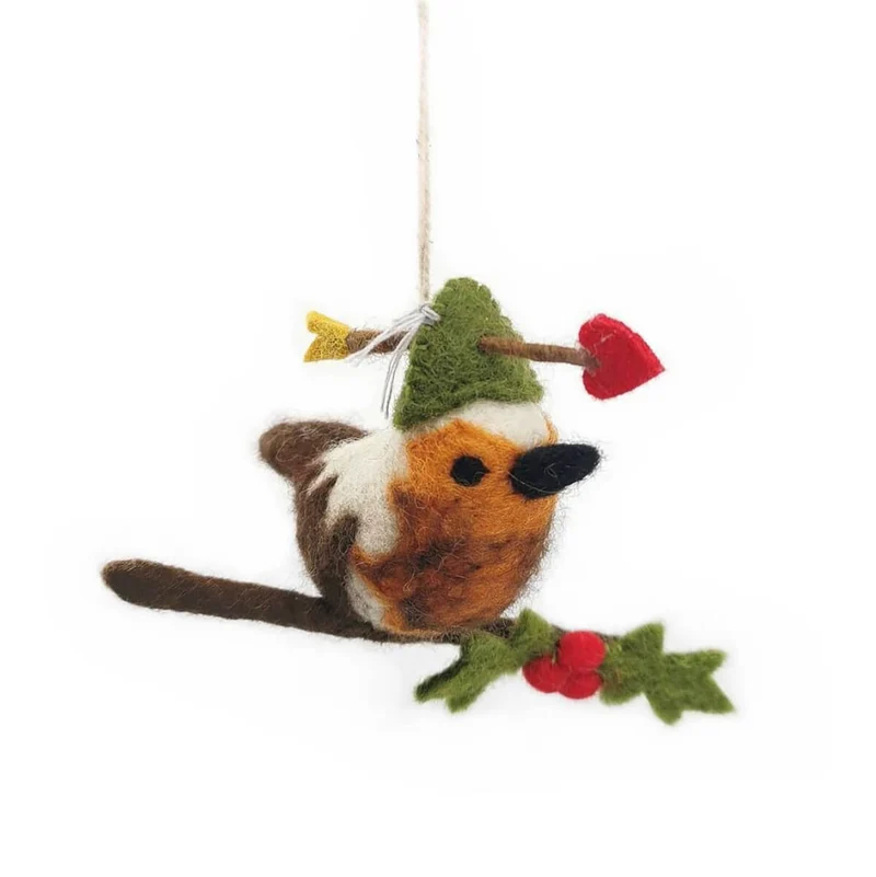 Robin Pud Hanging Christmas Decoration by Felt So Good