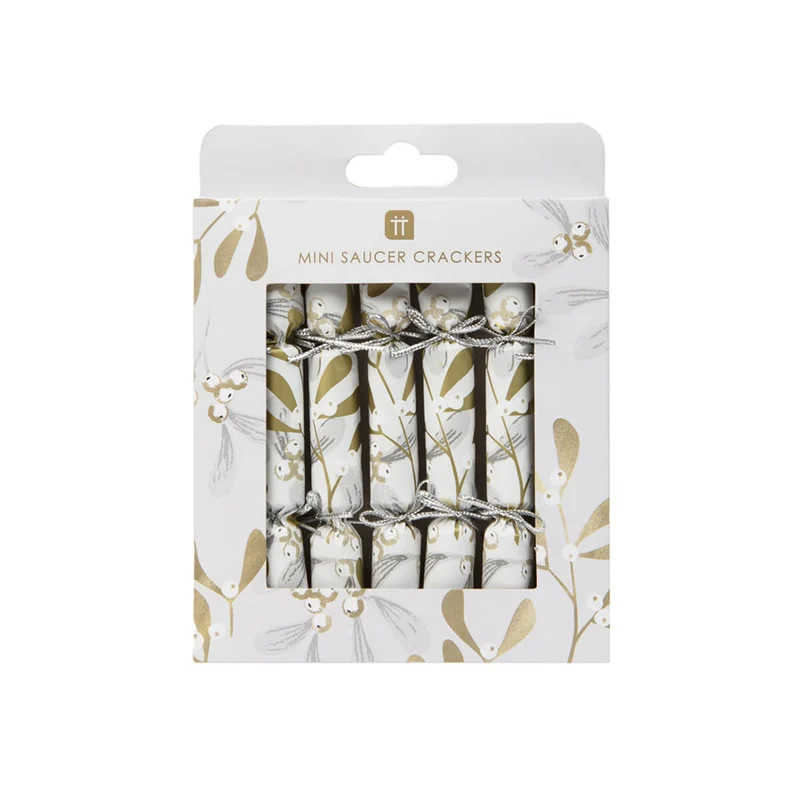 Mistletoe Christmas Saucer Crackers by Talking Tables