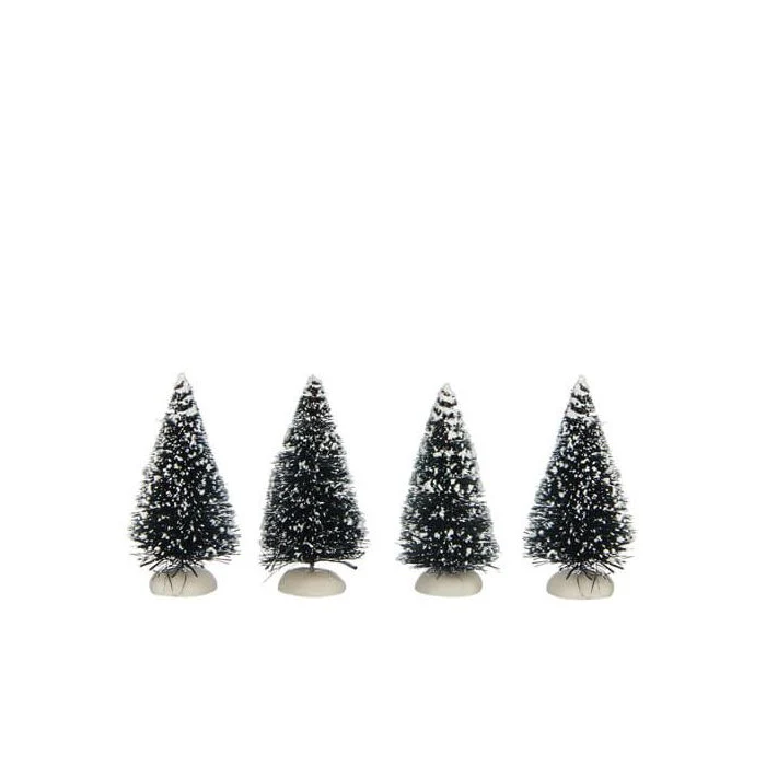 Luville Granar med snö 8 cm höga 4-pack