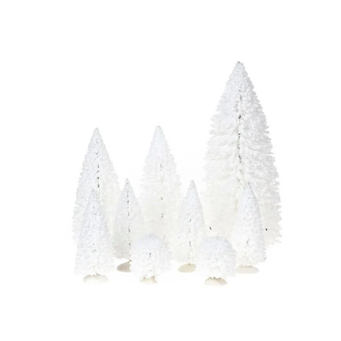 Snövita granar 9-pack