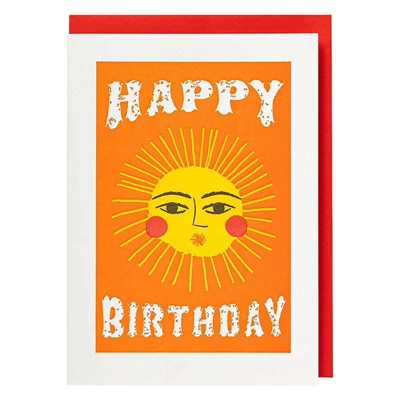 Happy Birthday Sun Greetings Card by Archivist Gallery