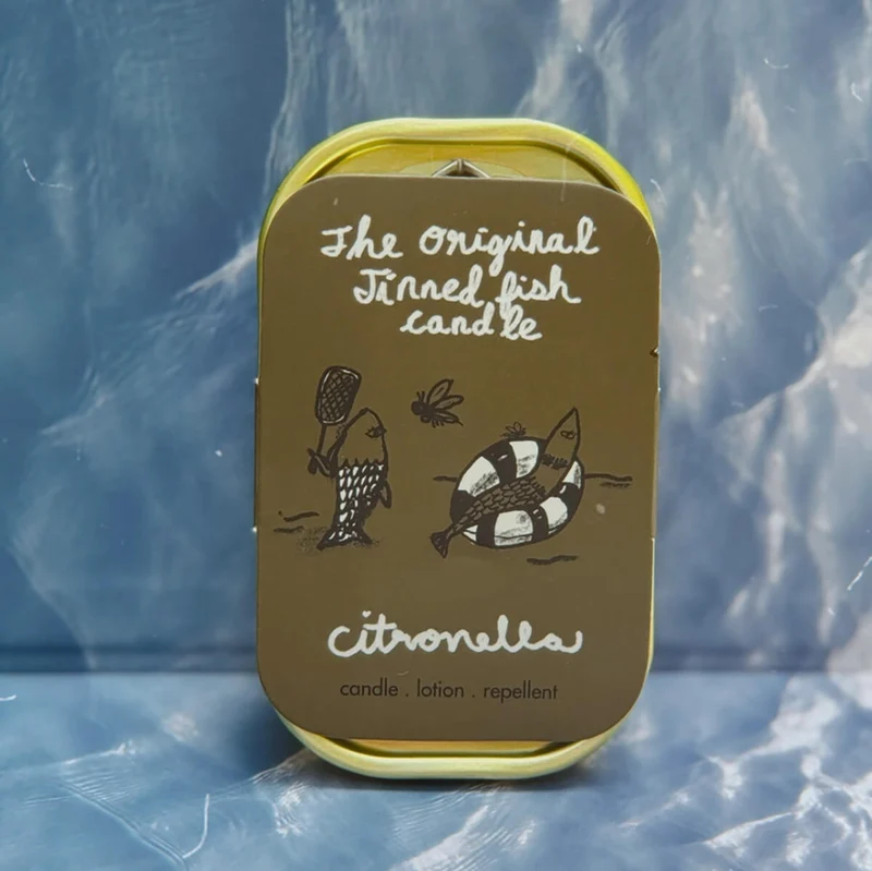 Citronella Tinned Fish Candle by Tinned Candle