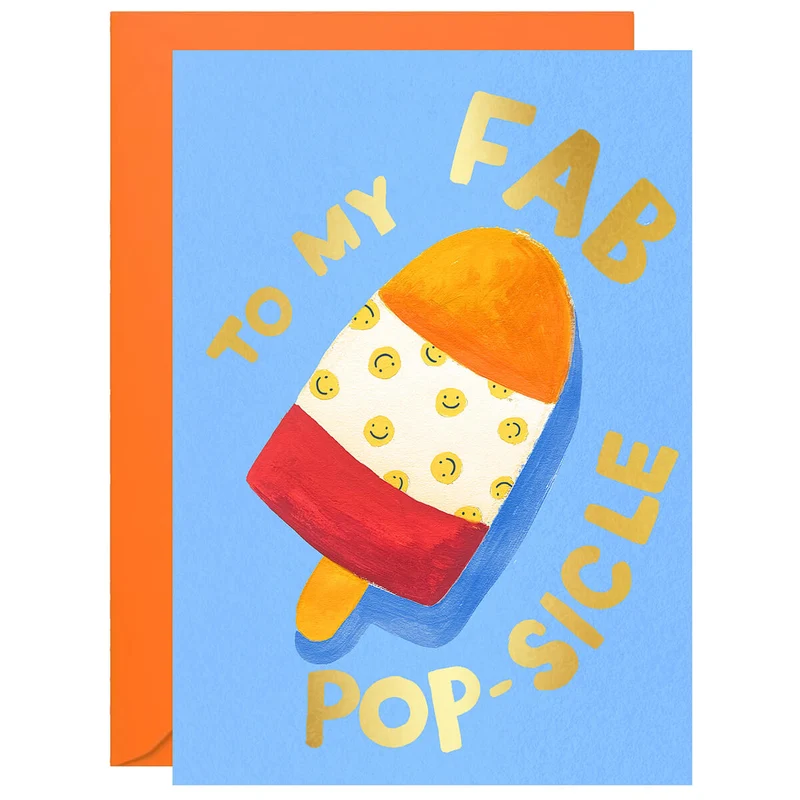 Fab Popsicle Greetings Card by Ickaprint