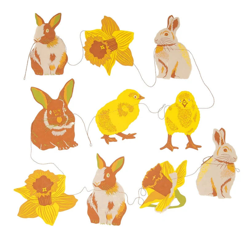Rabbits Paper Garland by East End Press