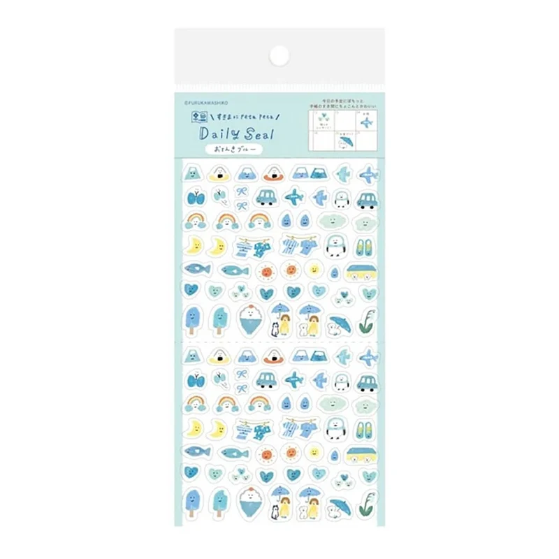 Shiko Watashi-Biyori Weather Blue Daily Stickers by Furukawa Shiko