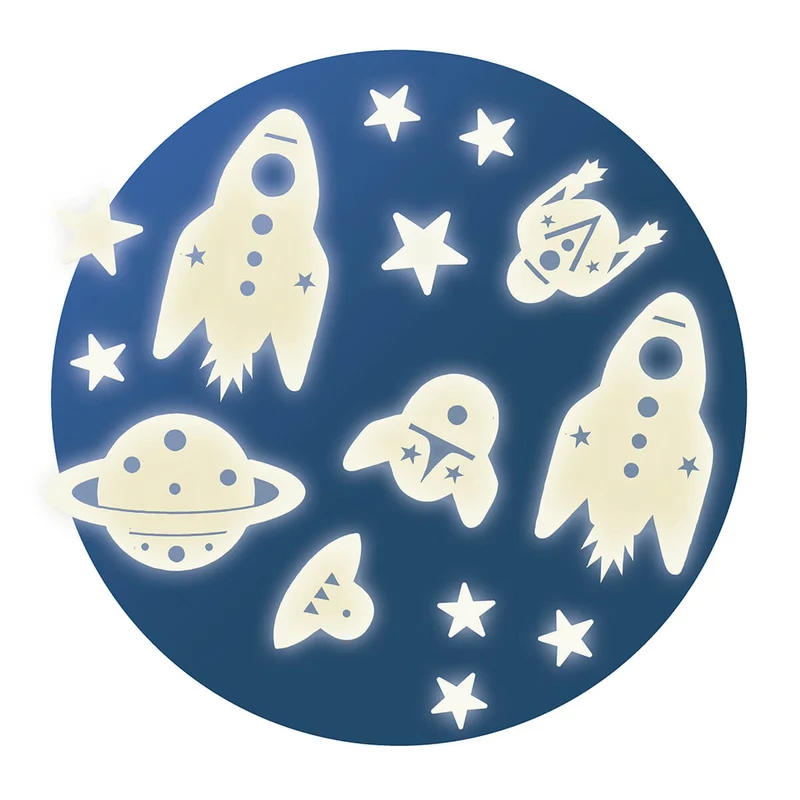 Space Misson Glow In The Dark Stars Wall Stickers by Djeco