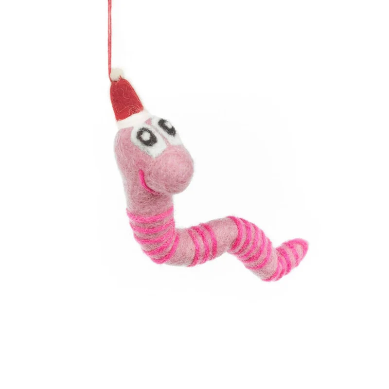 Wrigley Worm Hanging Christmas Decoration by Felt So Good