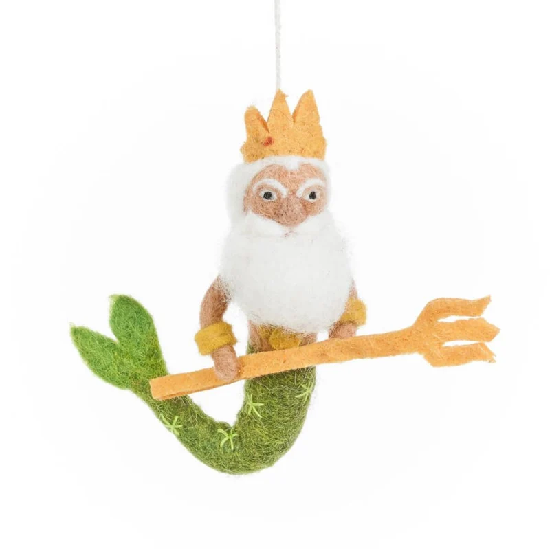 Poseidon Merman Hanging Decoration by Felt So Good