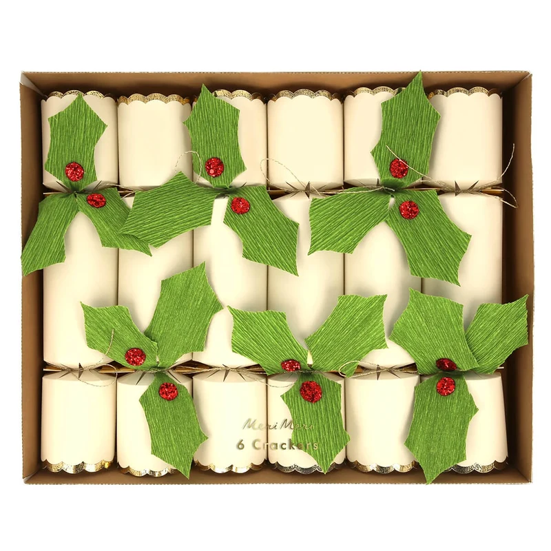 Holly Crackers by Meri Meri