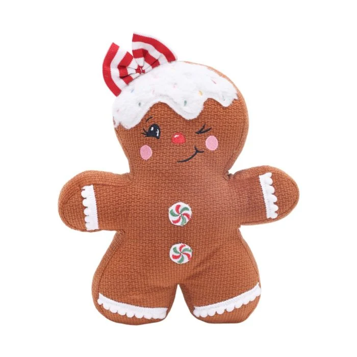 Pepparkakskona kudde/nalle 27 cm hög