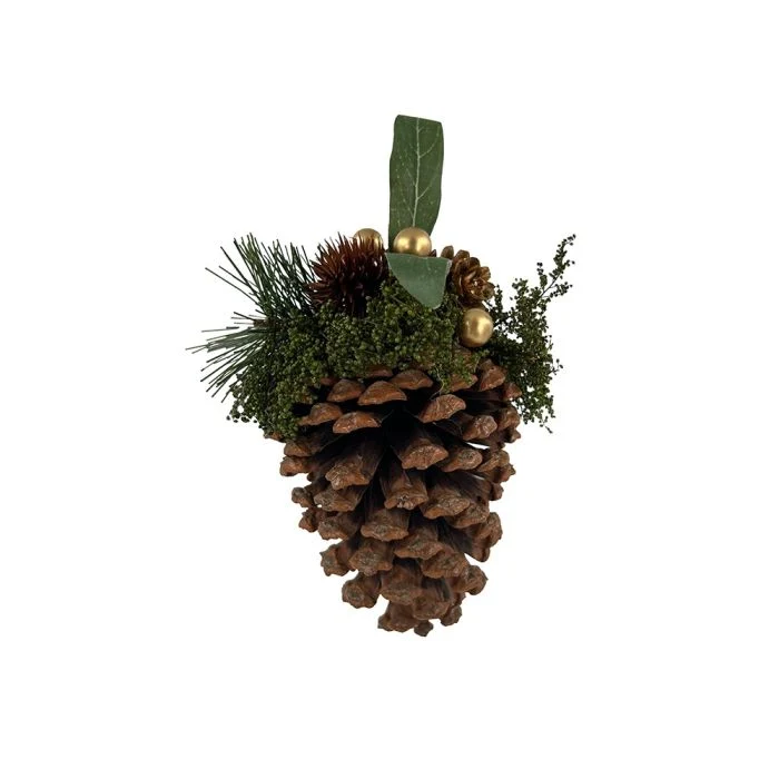 Kotte med dekoration 14 cm guld