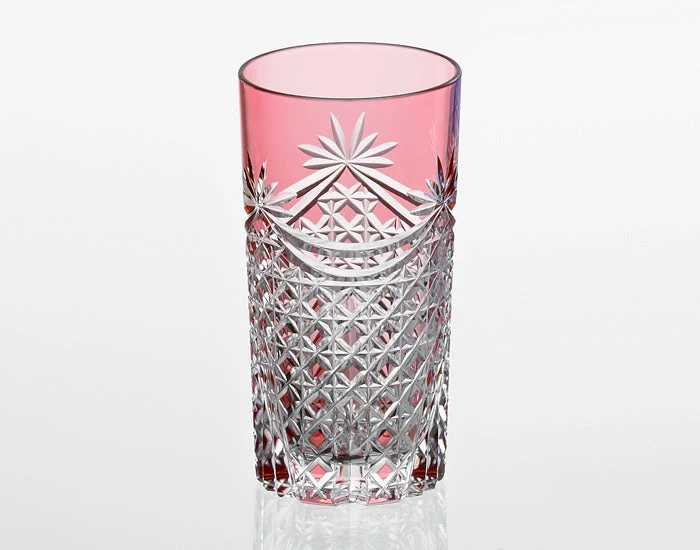 Kagami Kristall Edo Kiriko Glas Röd T369-2835-CAU