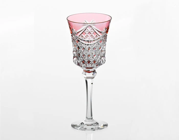 Kagami Kristall Edo Kiriko Glas Röd K3602-2835-CAU