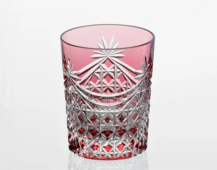 Kagami Kristall Edo Kiriko Glas Röd T370-2835-CAU