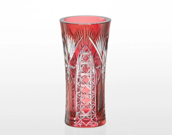 Kagami Crystal Edo Kiriko Vas Röd F308-2672-CAU