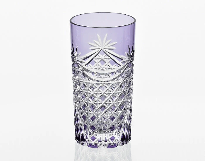 Kagami Kristall Edo Kiriko Glas Lila T369-2835-CMP