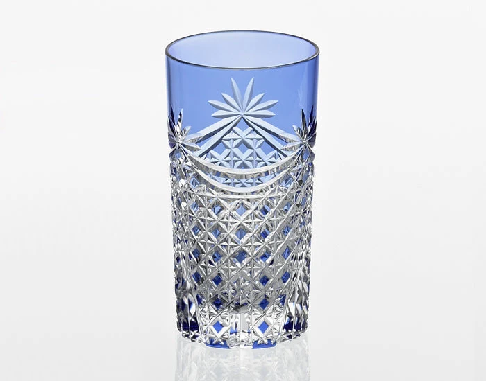 Kagami Kristall Edo Kiriko Glas Blå T369-2835-CCB