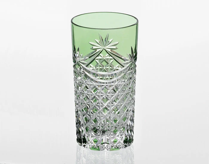 Kagami Crystal Edo Kiriko Glas Grön T369-2835-CGR